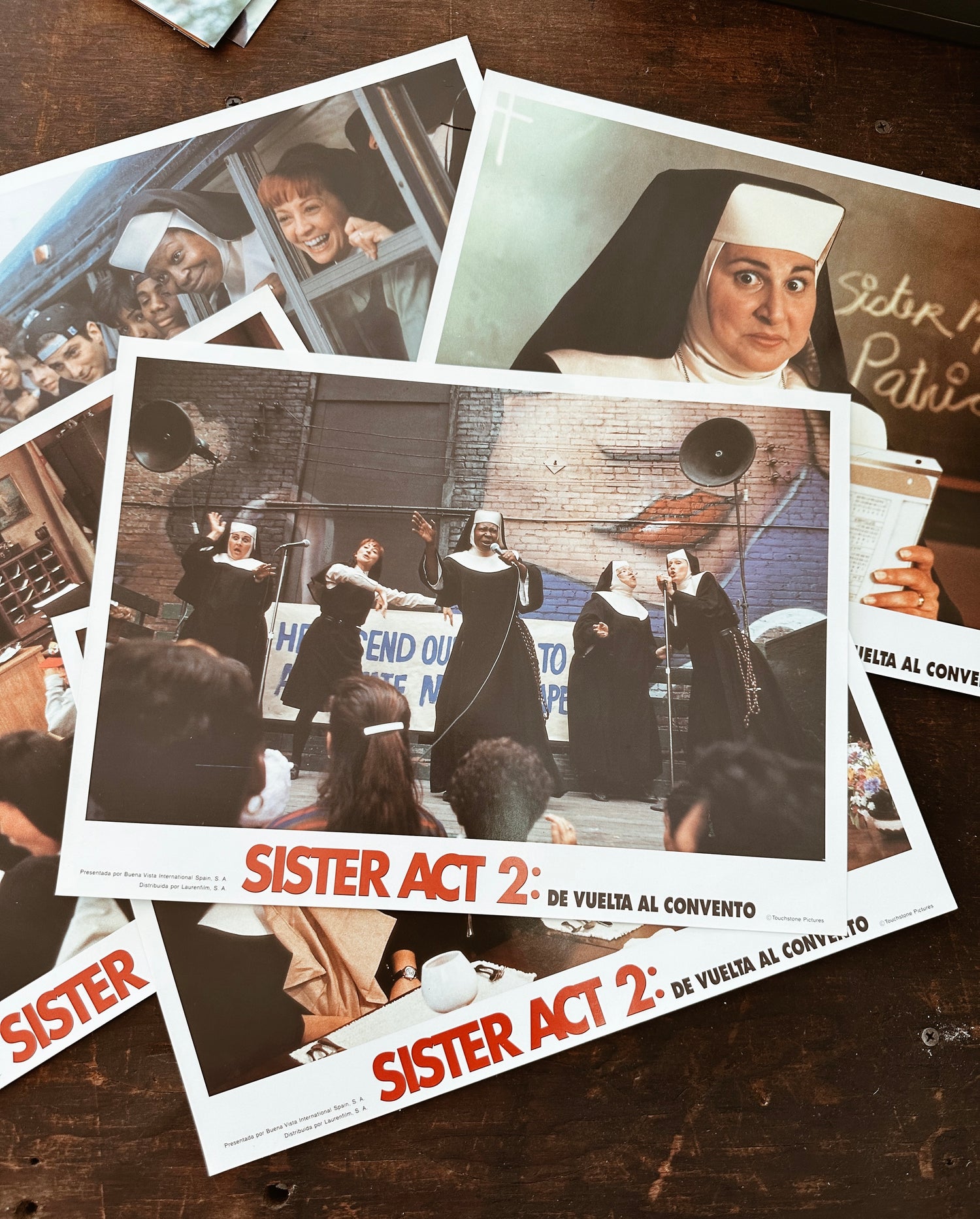 Vintage “Sister Act 2” Lobby Card Posters (Spanish, 1993)