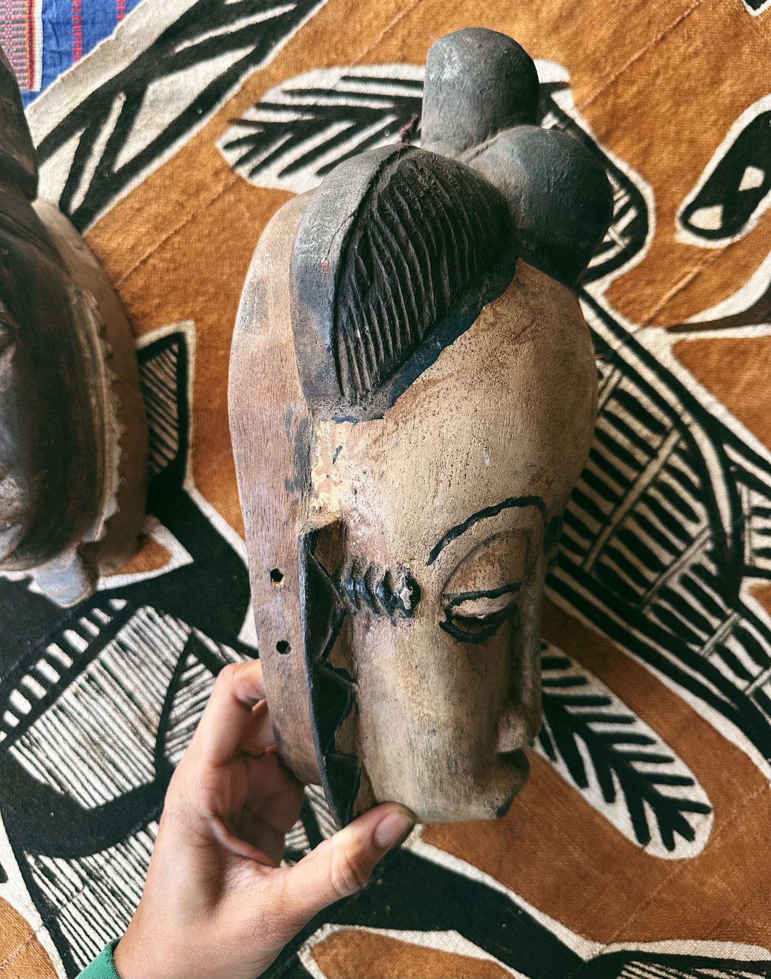 Vintage Ivory Coast Carved Baule Masks (Please Select)