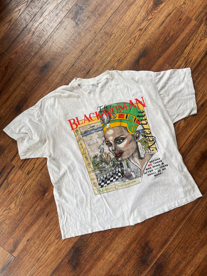 Vintage &quot;Black Woman: Mother of Civilization” T-Shirt (1990&