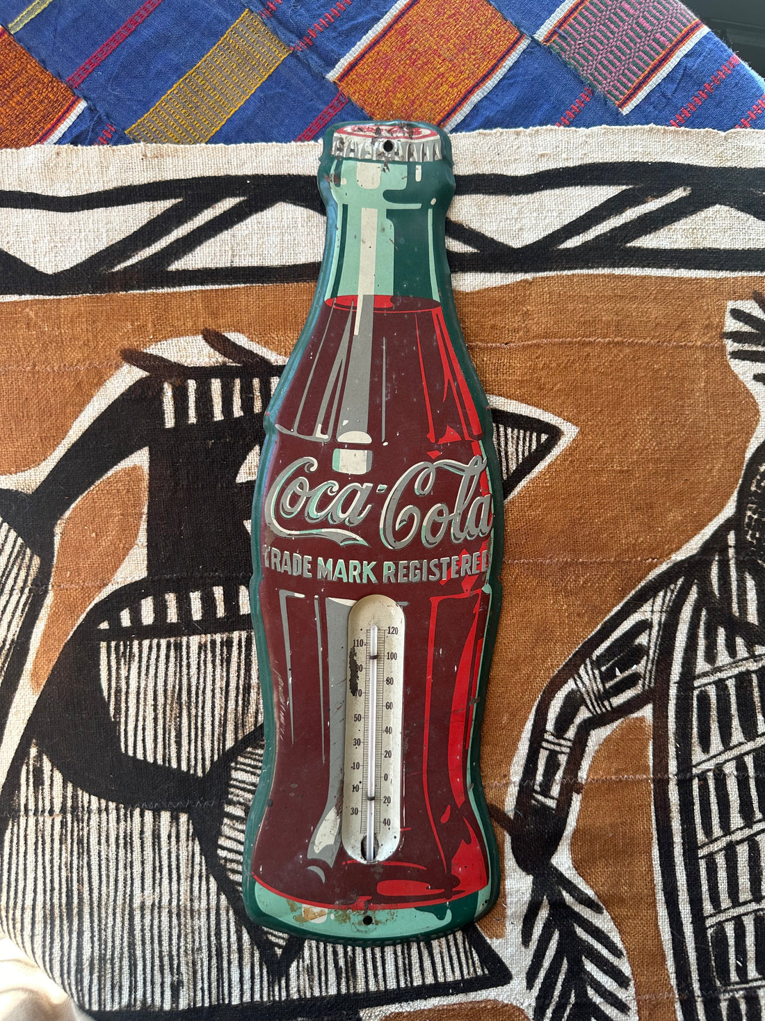 Vintage Coca Cola Advertising Thermometer Display (1950&