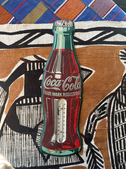 Vintage Coca Cola Advertising Thermometer Display (1950&