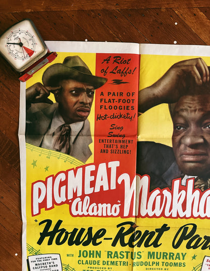 Vintage “House Rent Party” Pigmeat Markham Film Poster (1950’s)