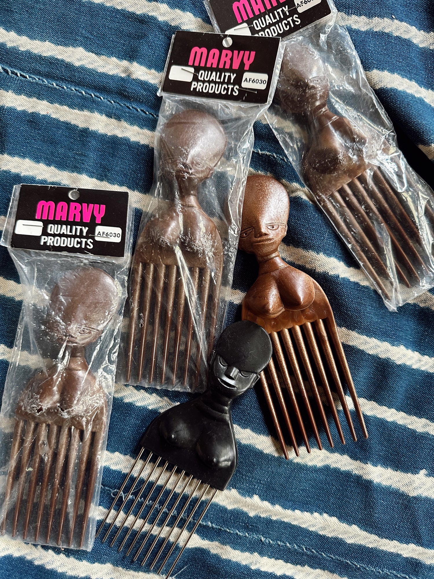 Vintage Wooden Hair Comb/Pick New Old Stock (Copy)