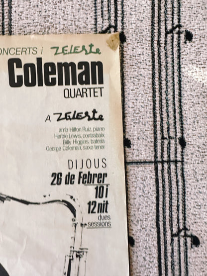 Vintage George Coleman Quartet Concert Poster (1970’s)