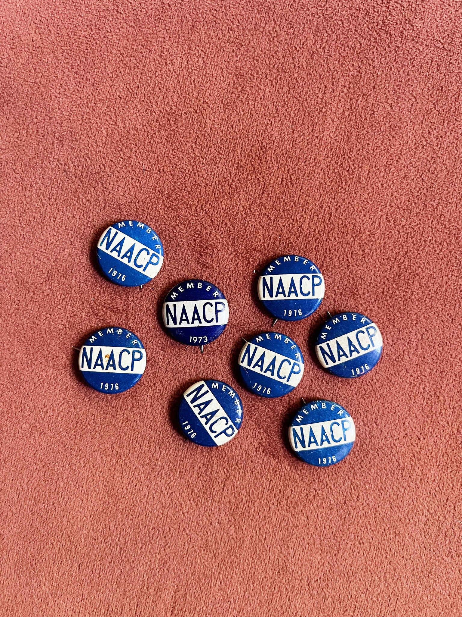 Vintage NAACP Membership Pins (1973 & 1976)
