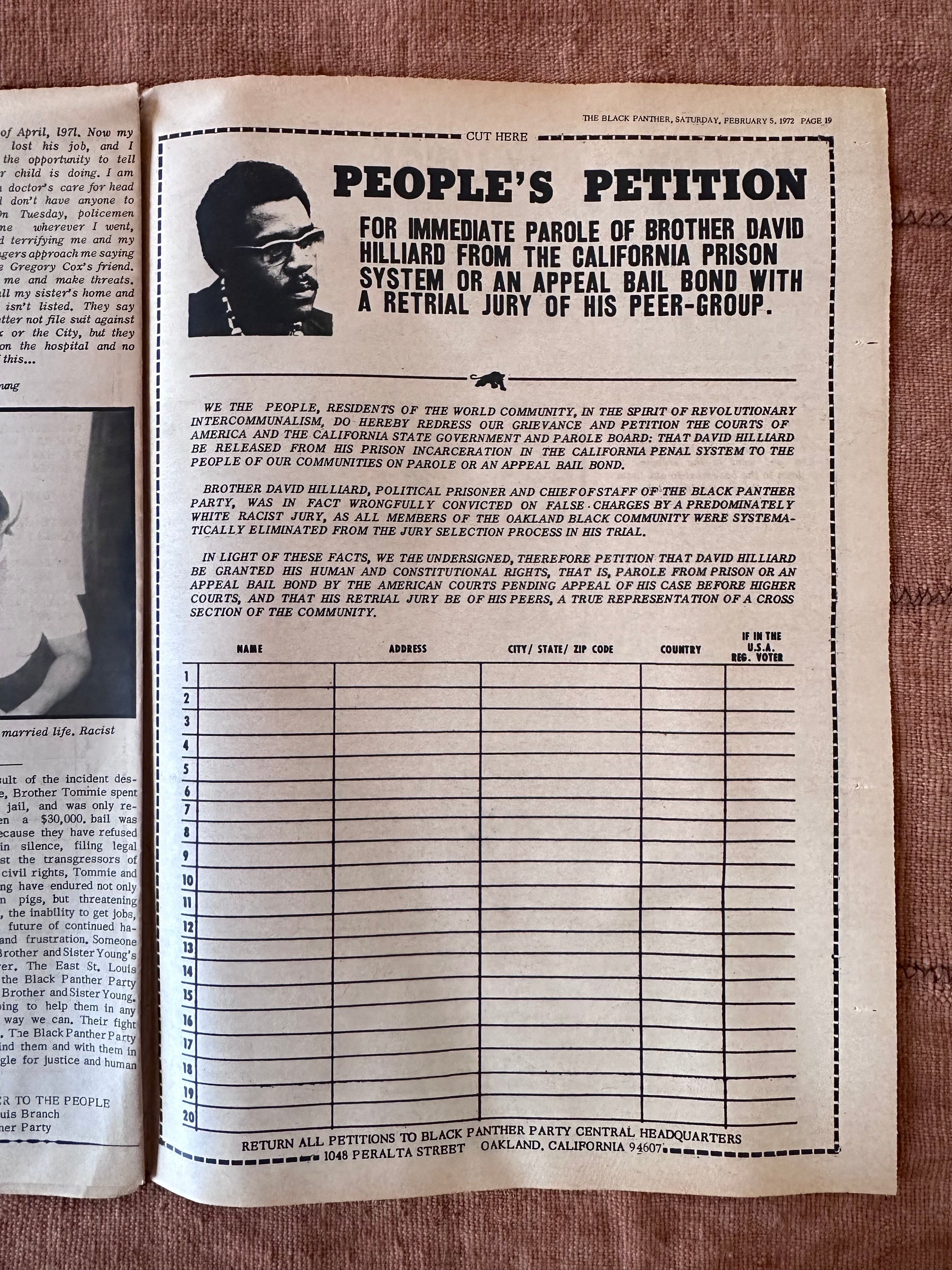 Original Black Panther Party Newspaper -- “People’s Power In Bangla Desh” (1972)