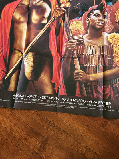 Vintage “Quilombo” Movie Poster, French poster from Cannes (1980’s)