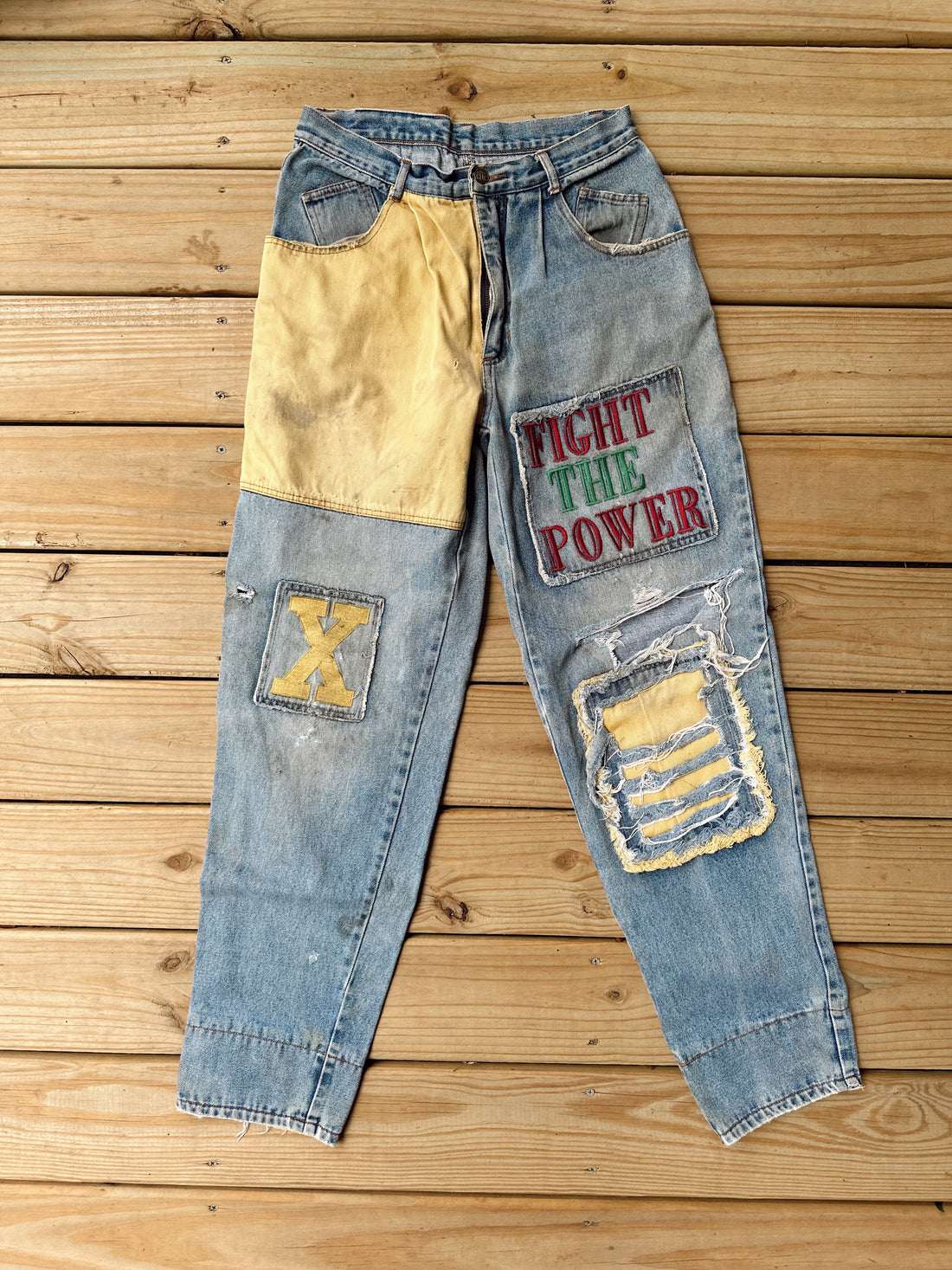 Vintage “Fight The Power” themed jeans (1990’s)