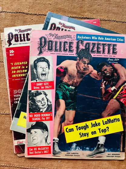 Vintage Police Gazette Publications -- Joe Louis Covers (1960’s)