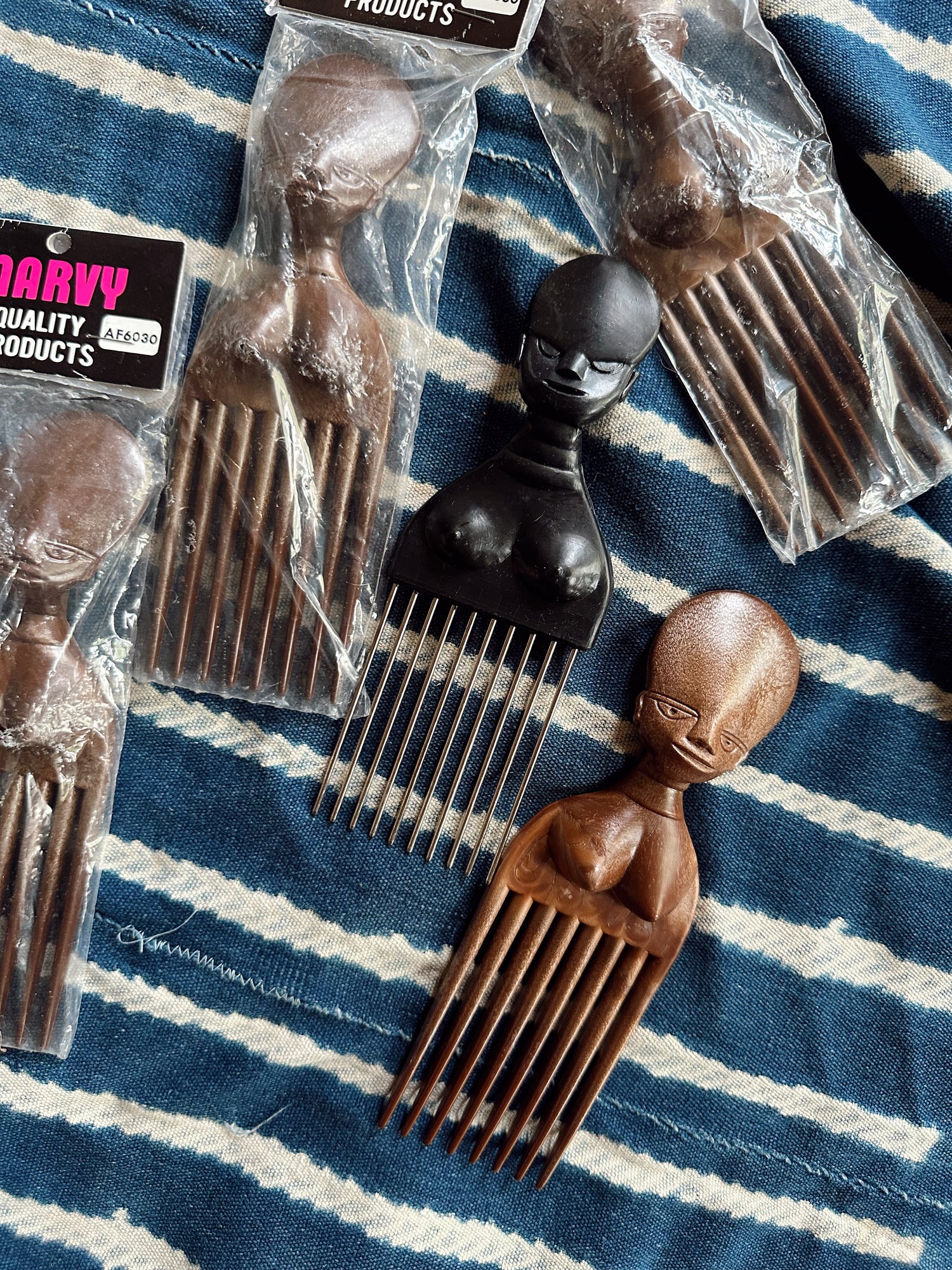 Vintage Wooden Hair Comb/Pick New Old Stock (Copy)