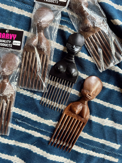 Vintage Wooden Hair Comb/Pick New Old Stock (Copy)