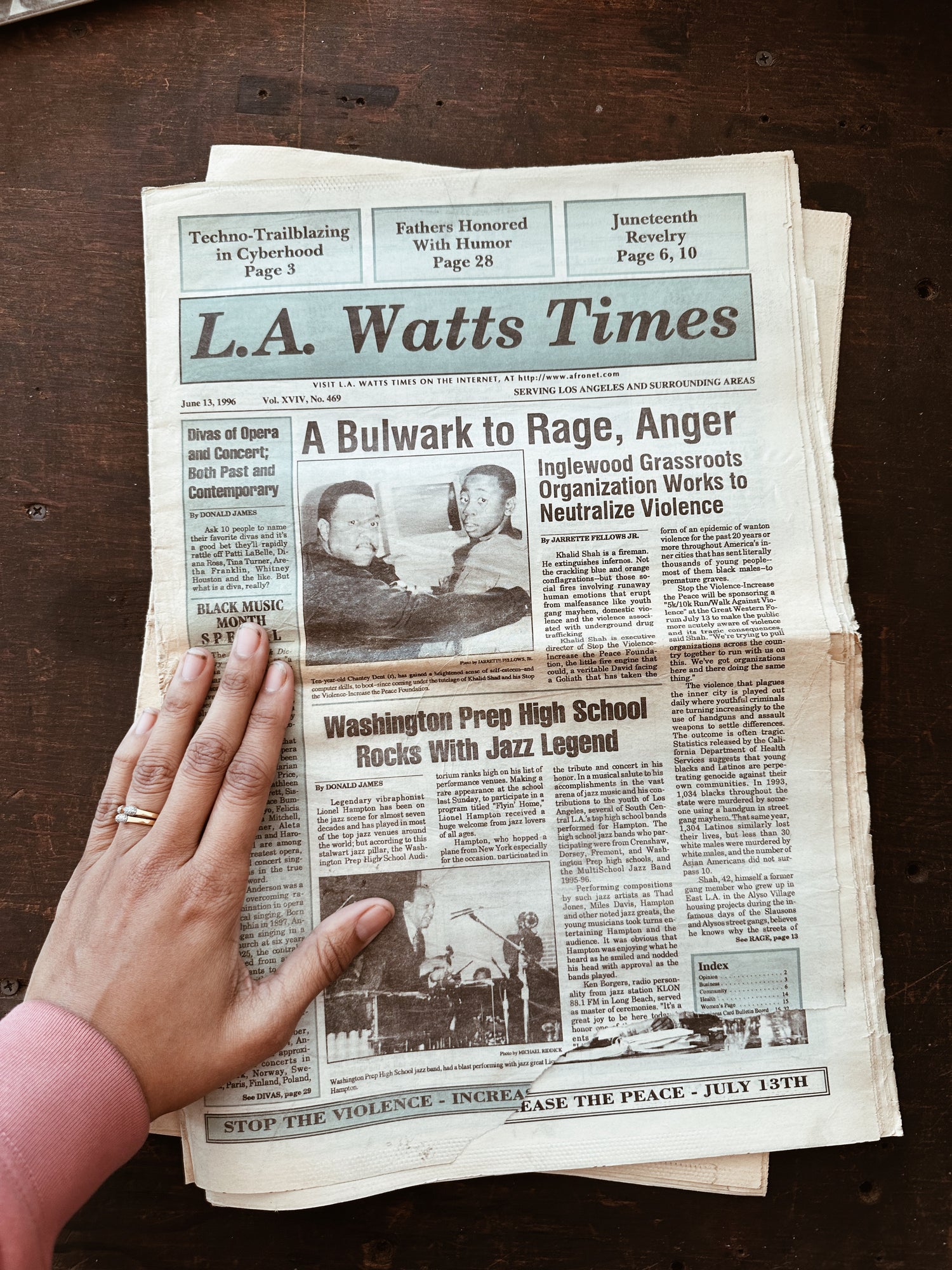 Vintage L.A. Watts Journal Newspapers //1990’s Issues  (Please Select)