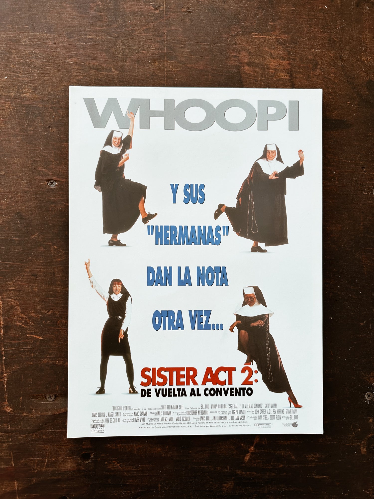 Vintage “Sister Act 2” Lobby Card Posters (Spanish, 1993)