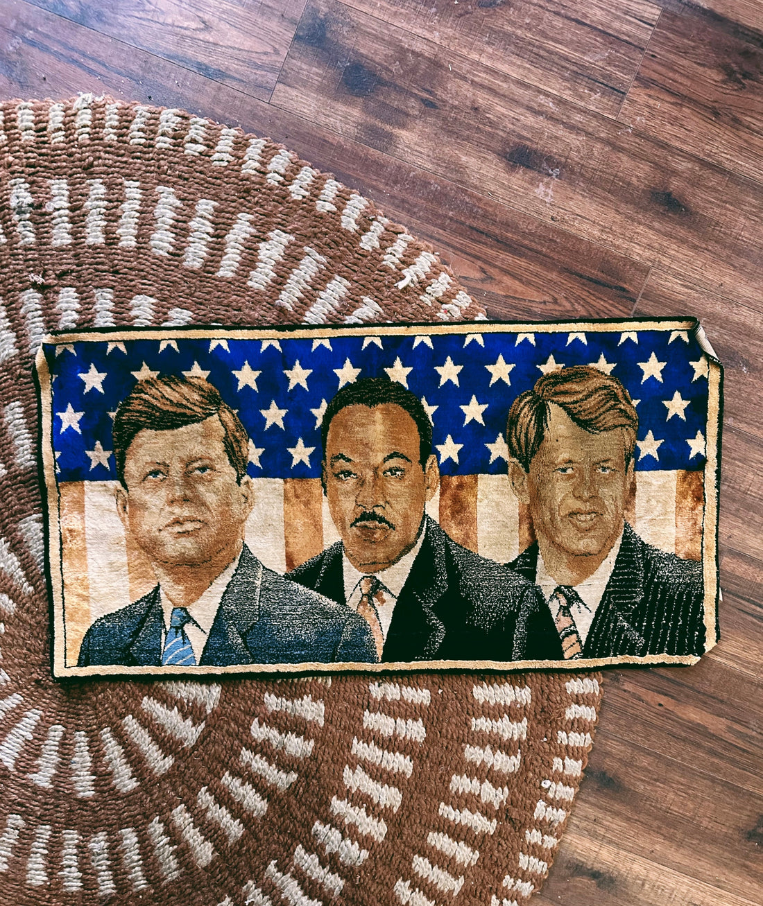 Vintage Woven Memorial Tapestry (1970&