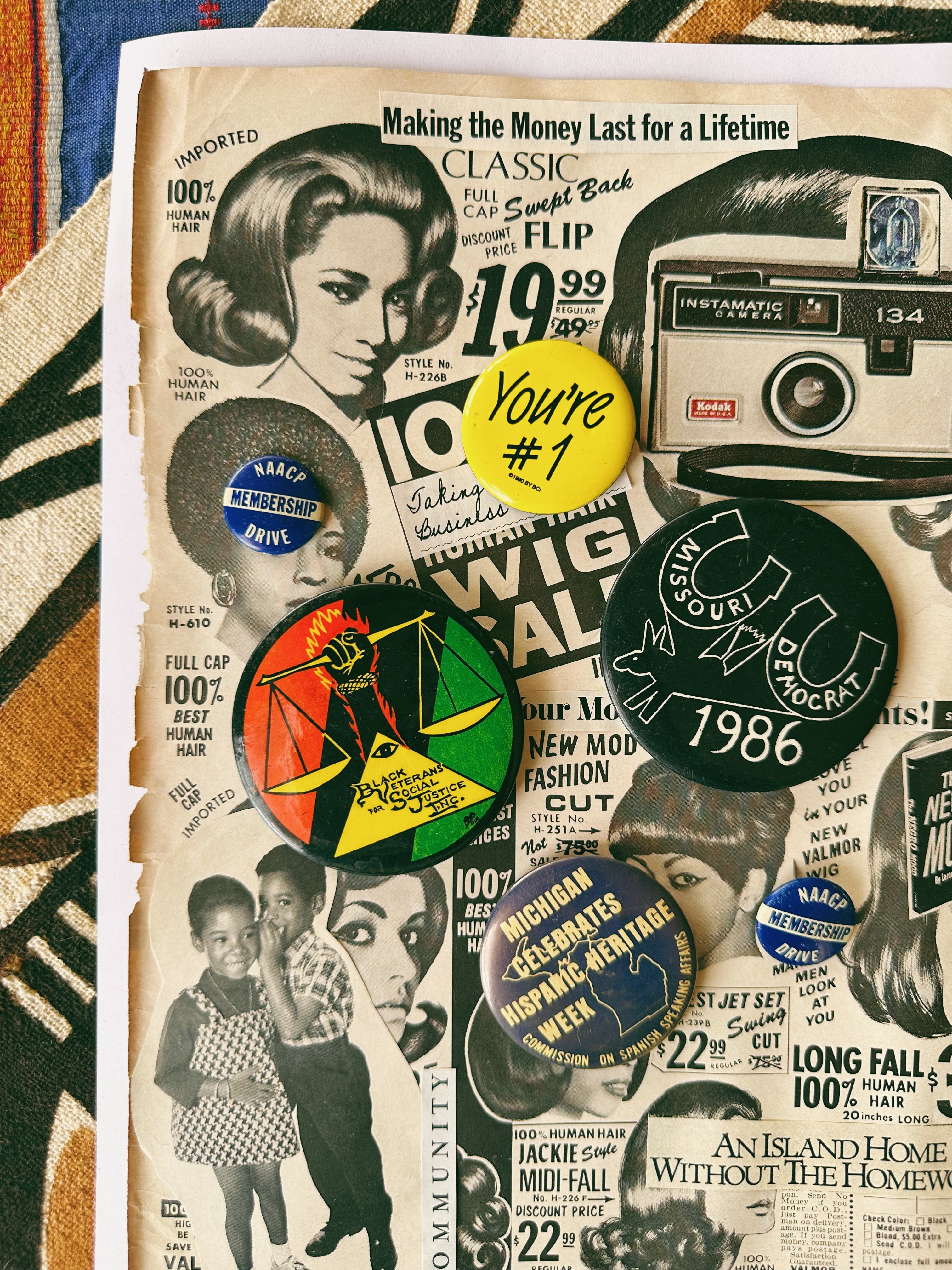 Vintage 1960’s-80’s Political Protest Pins (Please Select)