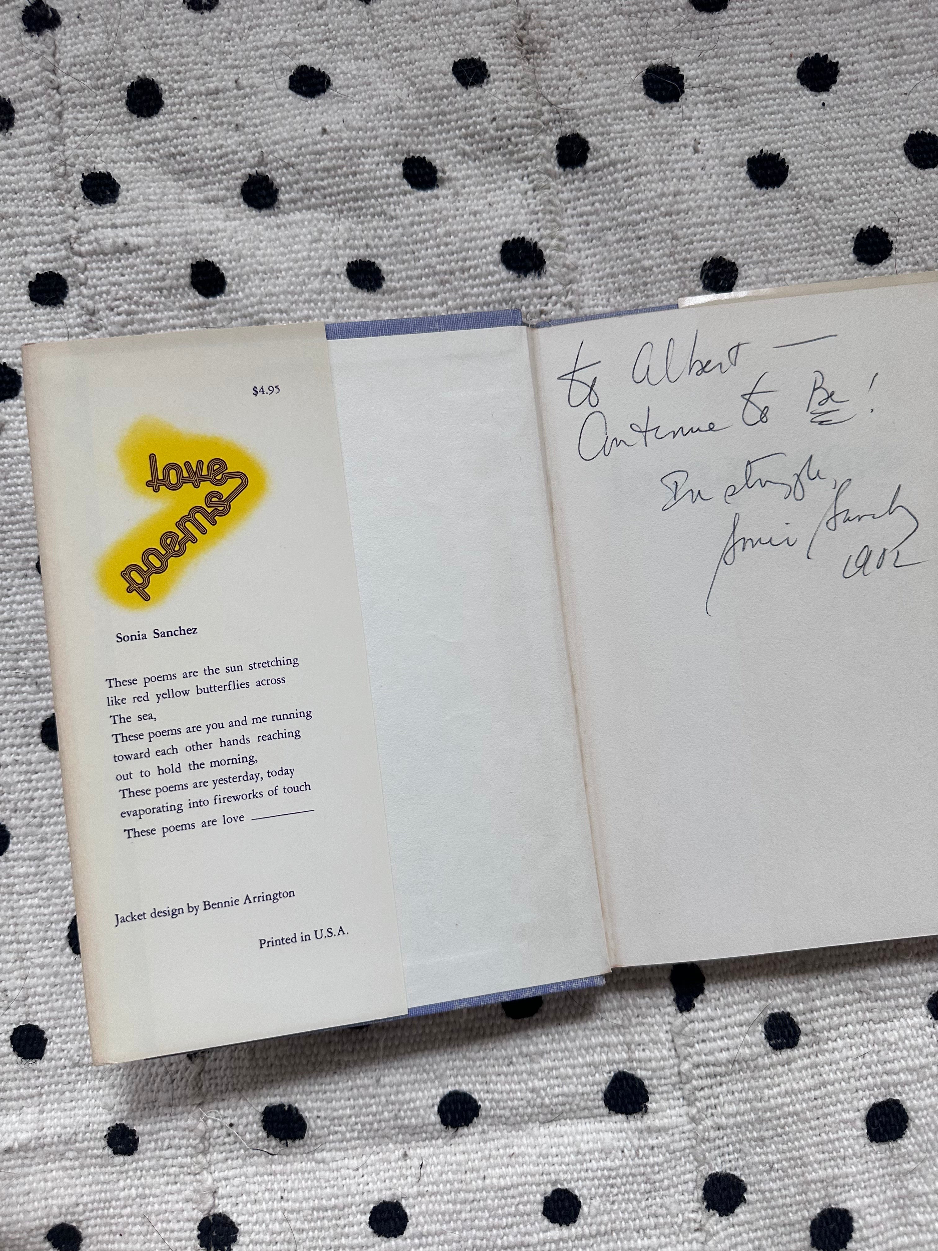 Vintage SIGNED Rare &quot;Love Poems&quot; by Sonia Sanchez (First Edition, 1973)