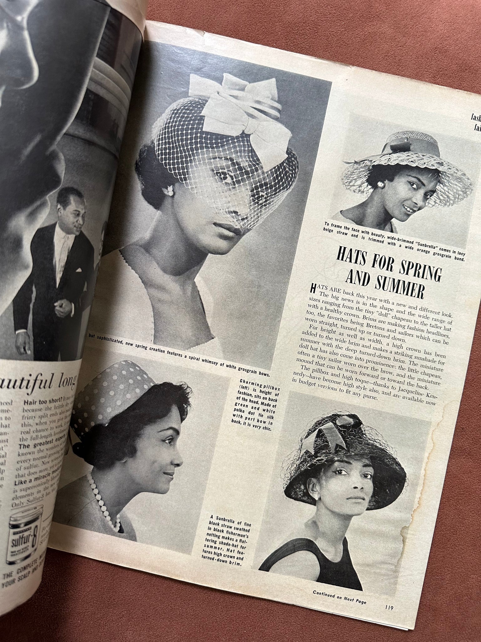 Vintage Ebony Magazine // "Hats for Spring and Summer" (May 1961)