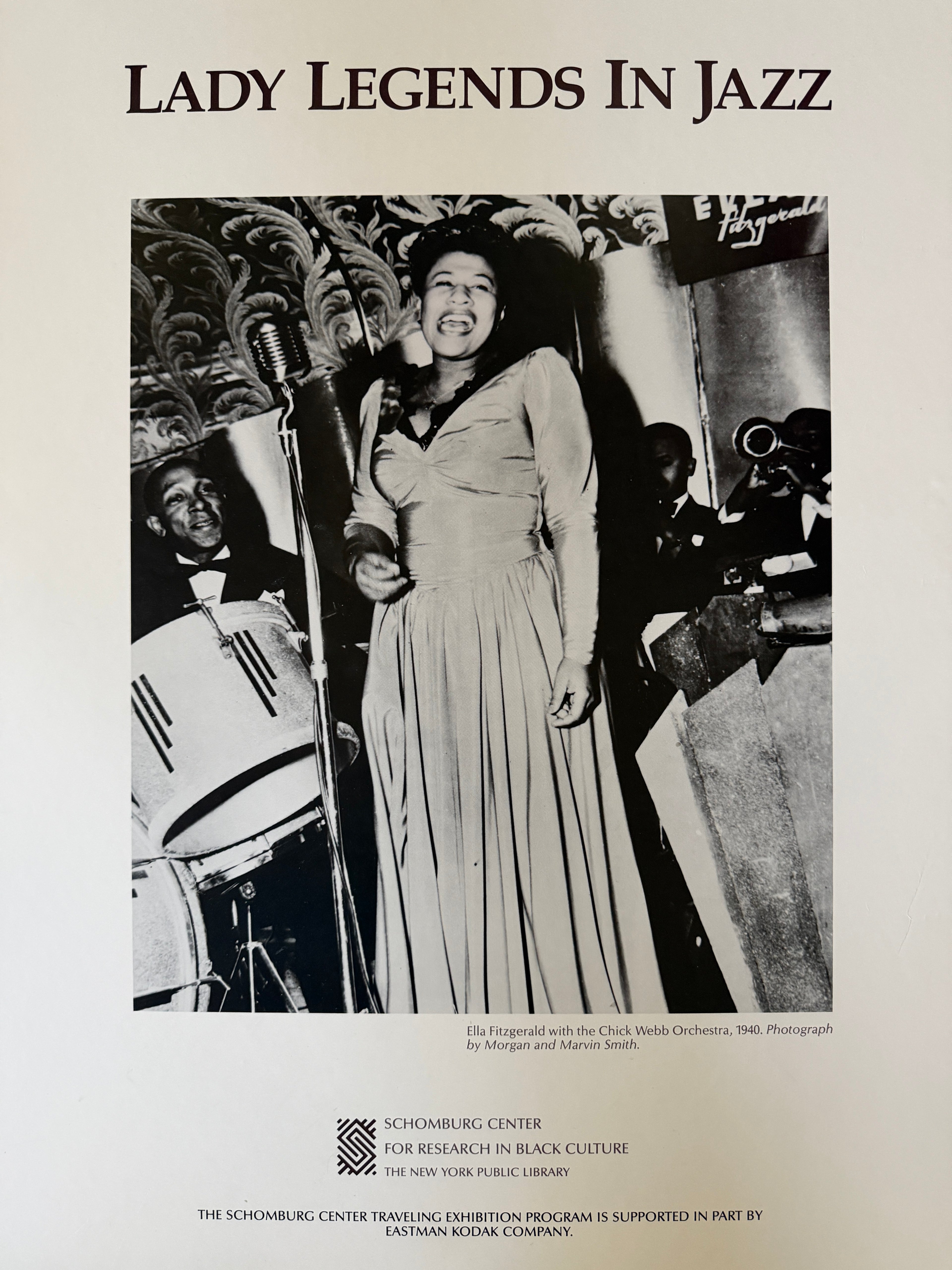 Vintage "Lady Legends in Jazz" Schomburg Center Poster (Undated)