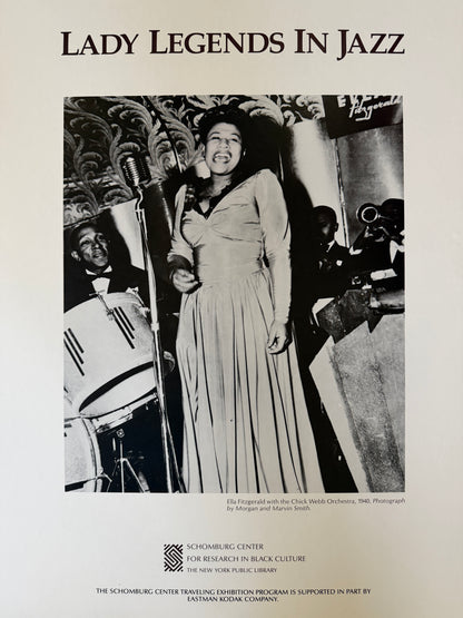 Vintage "Lady Legends in Jazz" Schomburg Center Poster (Undated)