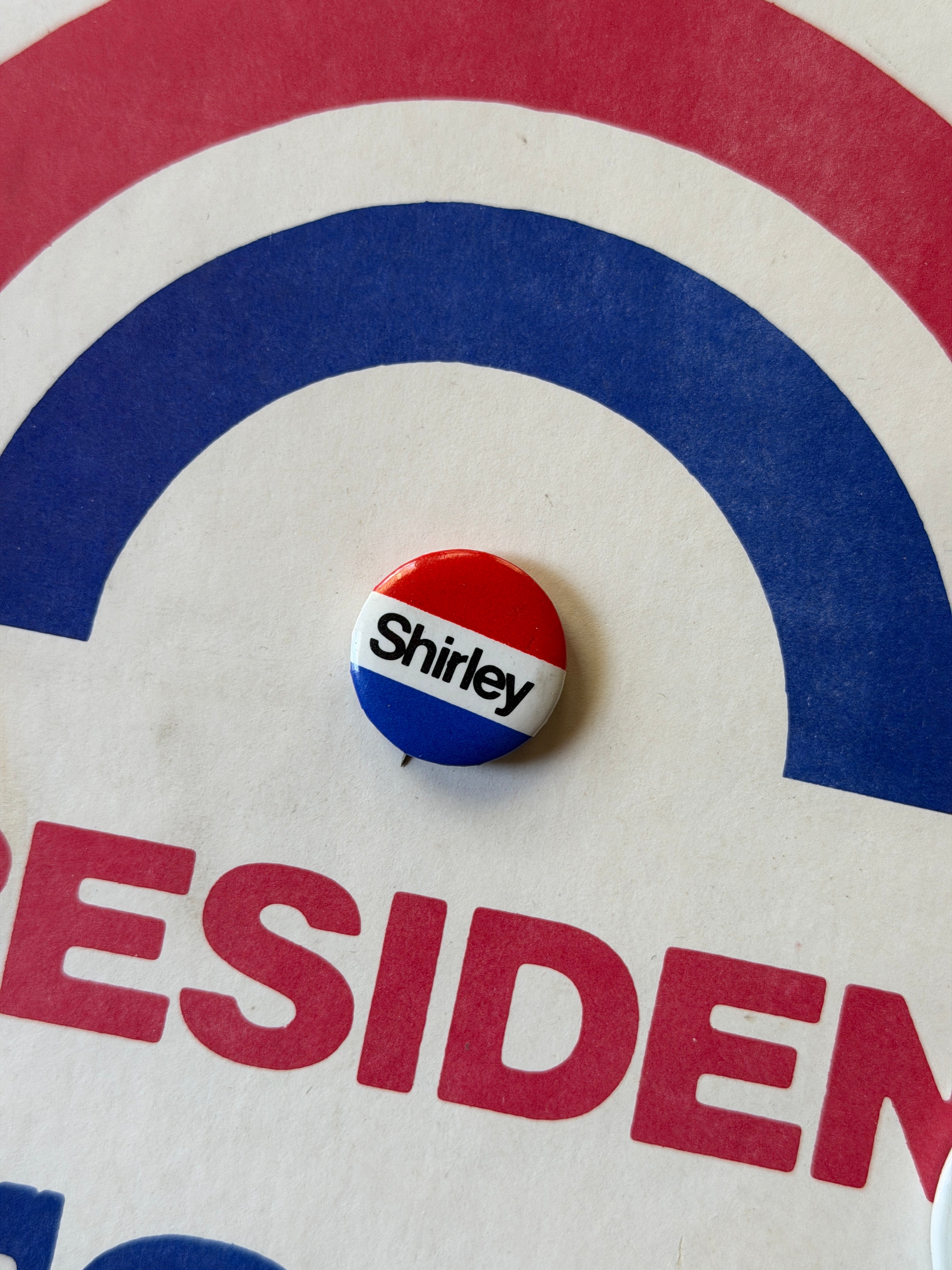 Vintage Shirley Chisholm Campaign Pins (1972)