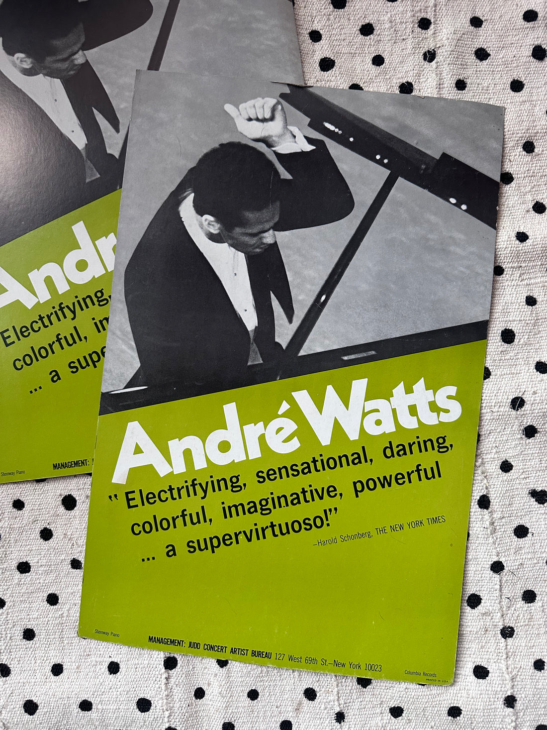 Vintage André Watts NYC Concert Poster