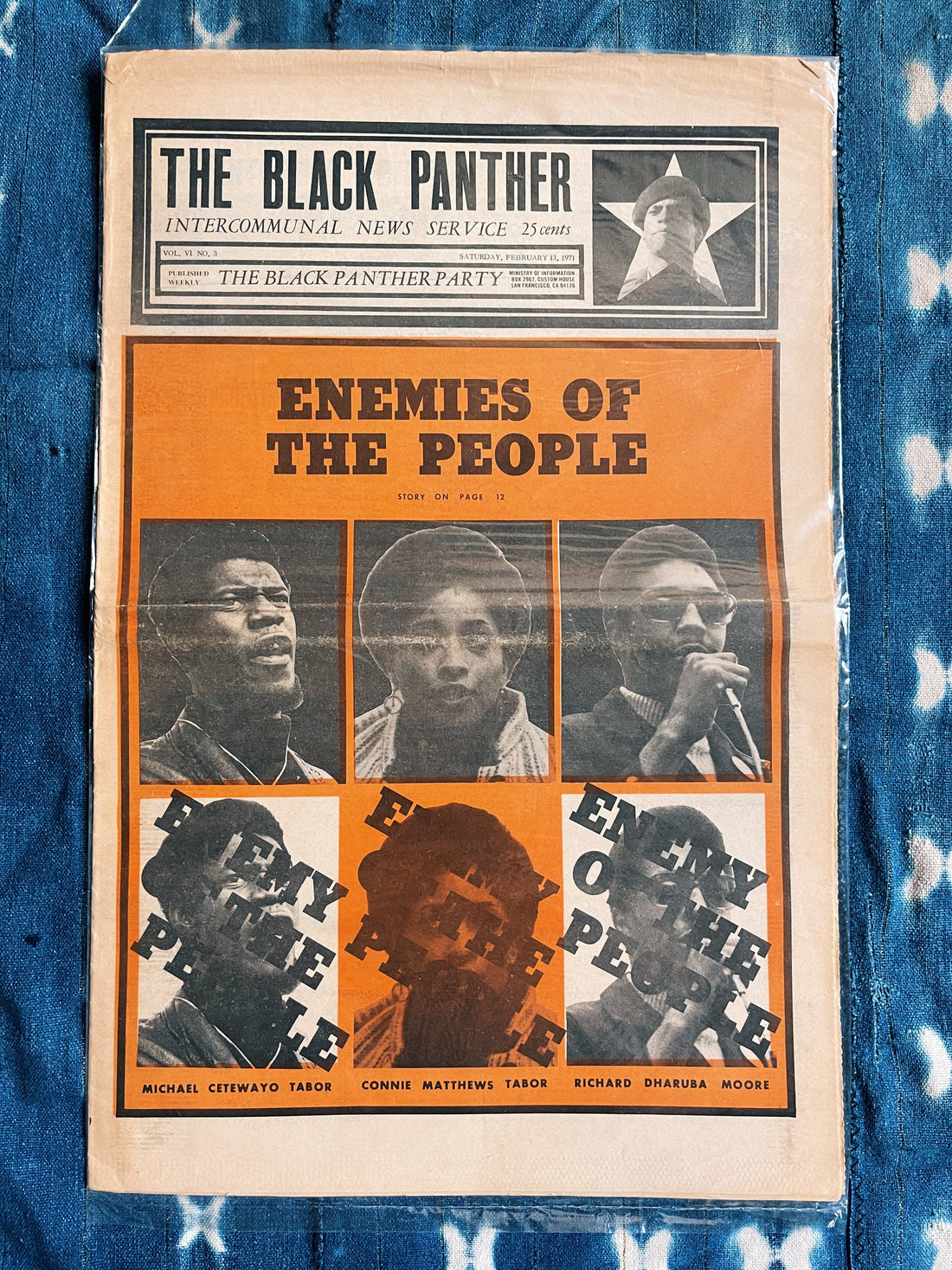 Original Black Panther Party Newspaper // &quot;Enemies of The People&quot; (1971)