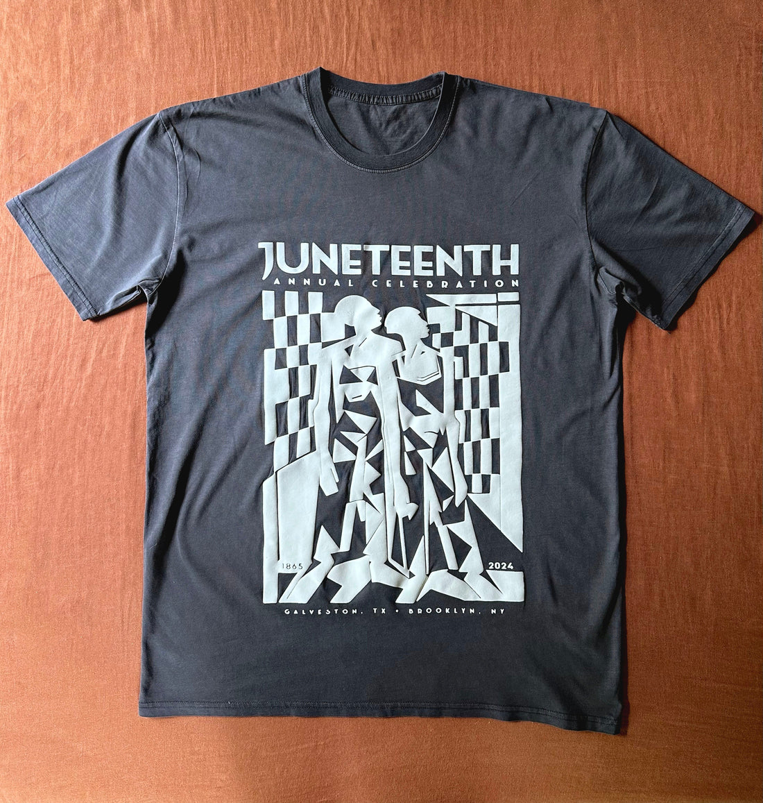Juneteenth 2024 T-Shirt in Faded Black