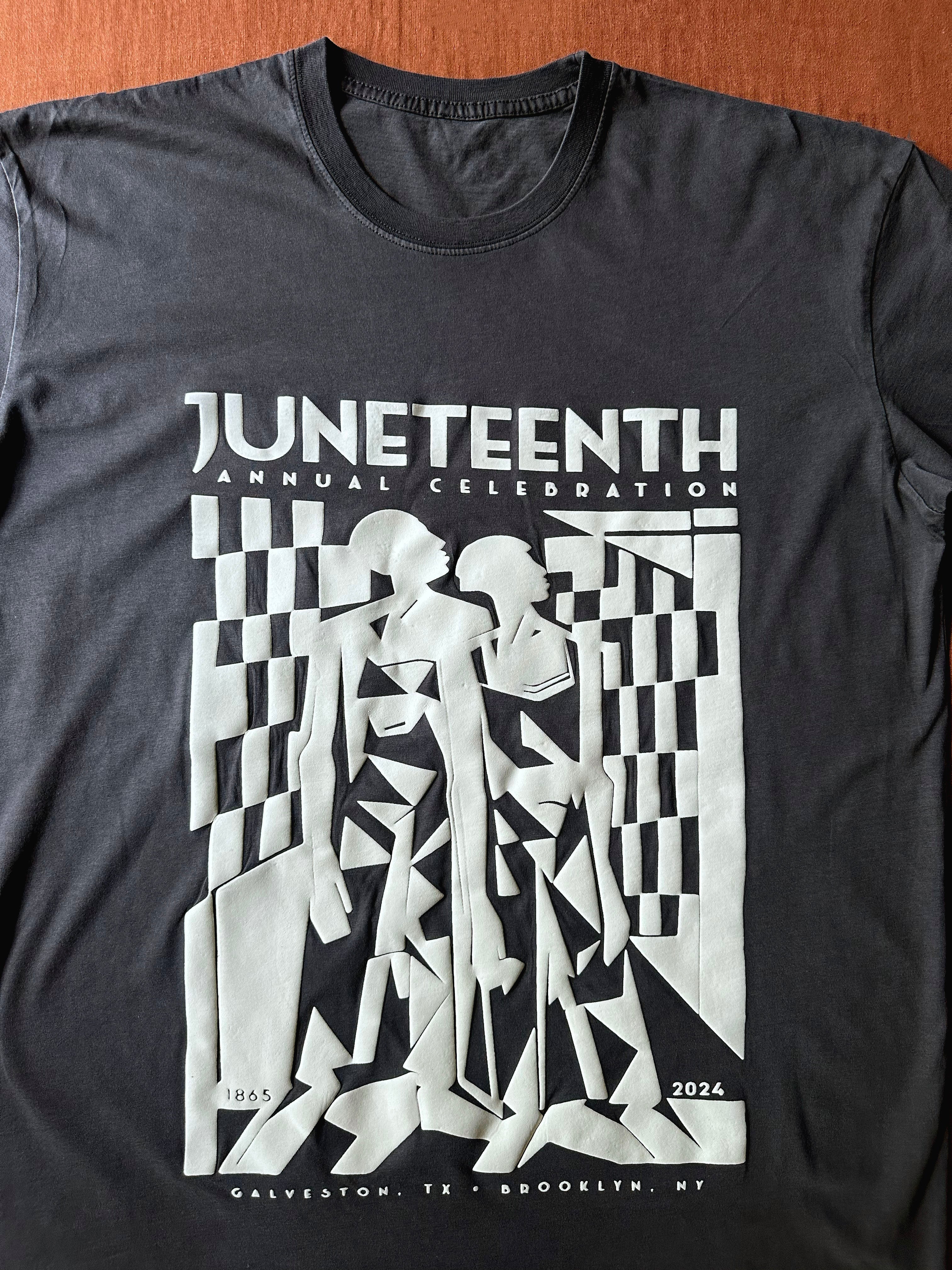 Juneteenth 2024 T-Shirt in Faded Black