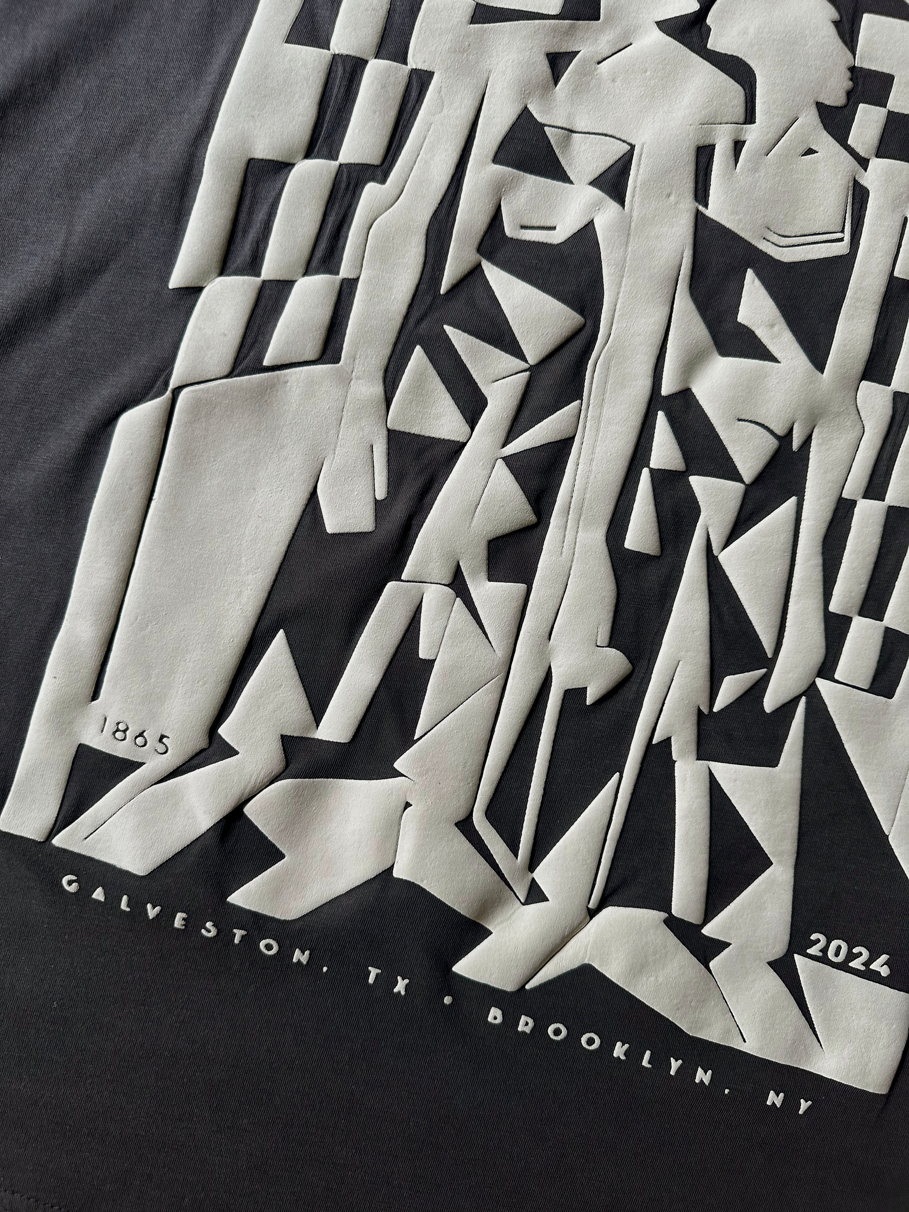 Juneteenth 2024 T-Shirt in Faded Black