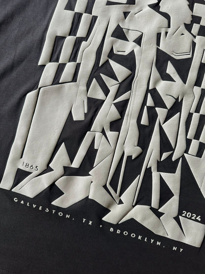 Juneteenth 2024 T-Shirt in Faded Black
