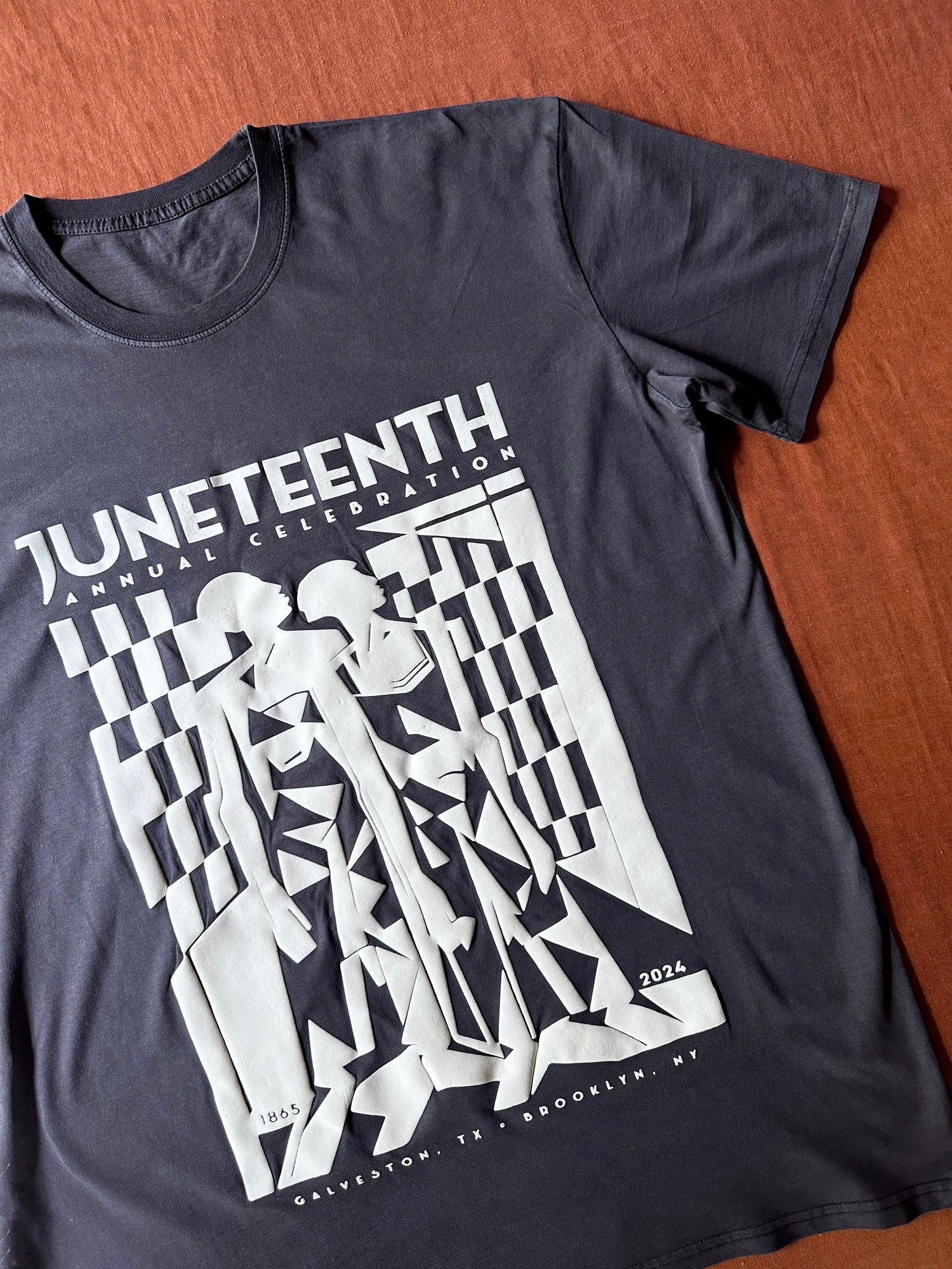 Juneteenth 2024 T-Shirt in Faded Black