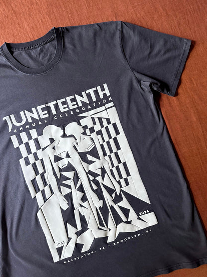 Juneteenth 2024 T-Shirt in Faded Black