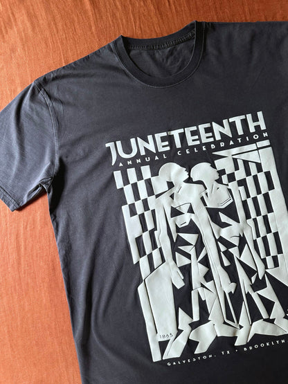 Juneteenth 2024 T-Shirt in Faded Black