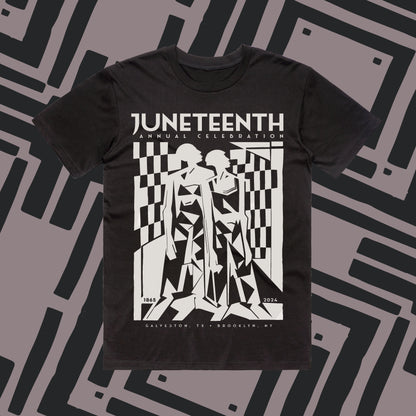 Juneteenth 2024 T-Shirt in Faded Black