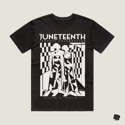 Juneteenth 2024 T-Shirt in Faded Black