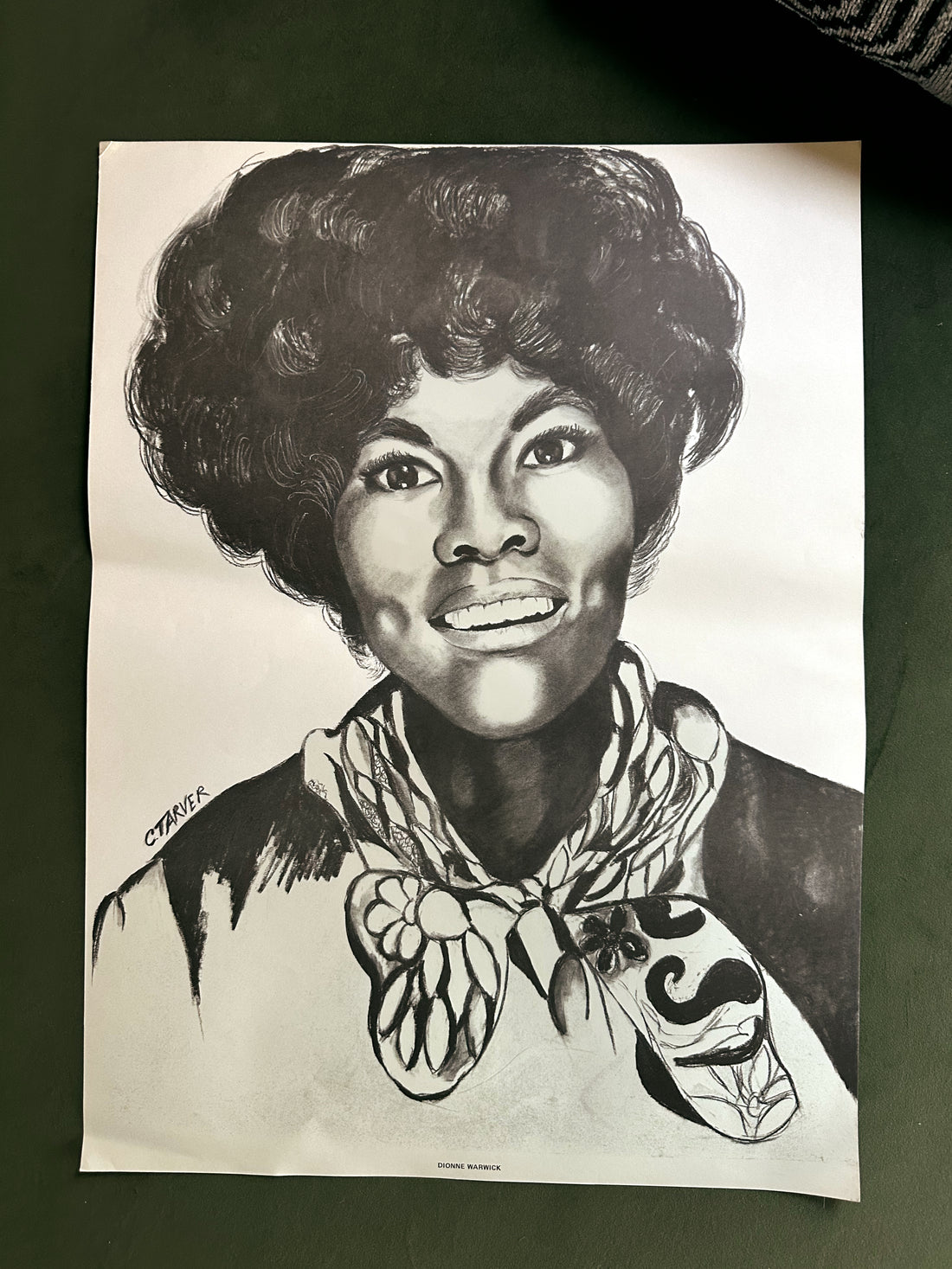 Vintage Dionne Warwick Poster by C. Tarver (1970)