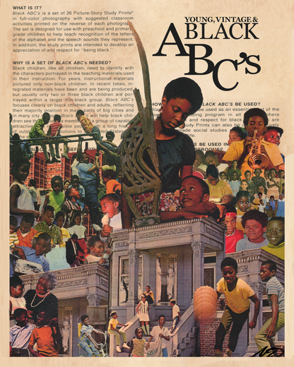 Young, Vintage &amp; Black Collage Poster