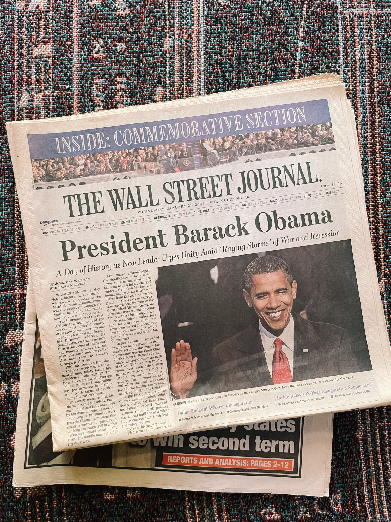 Vintage Assorted Barack Obama Newspapers (Please Select)