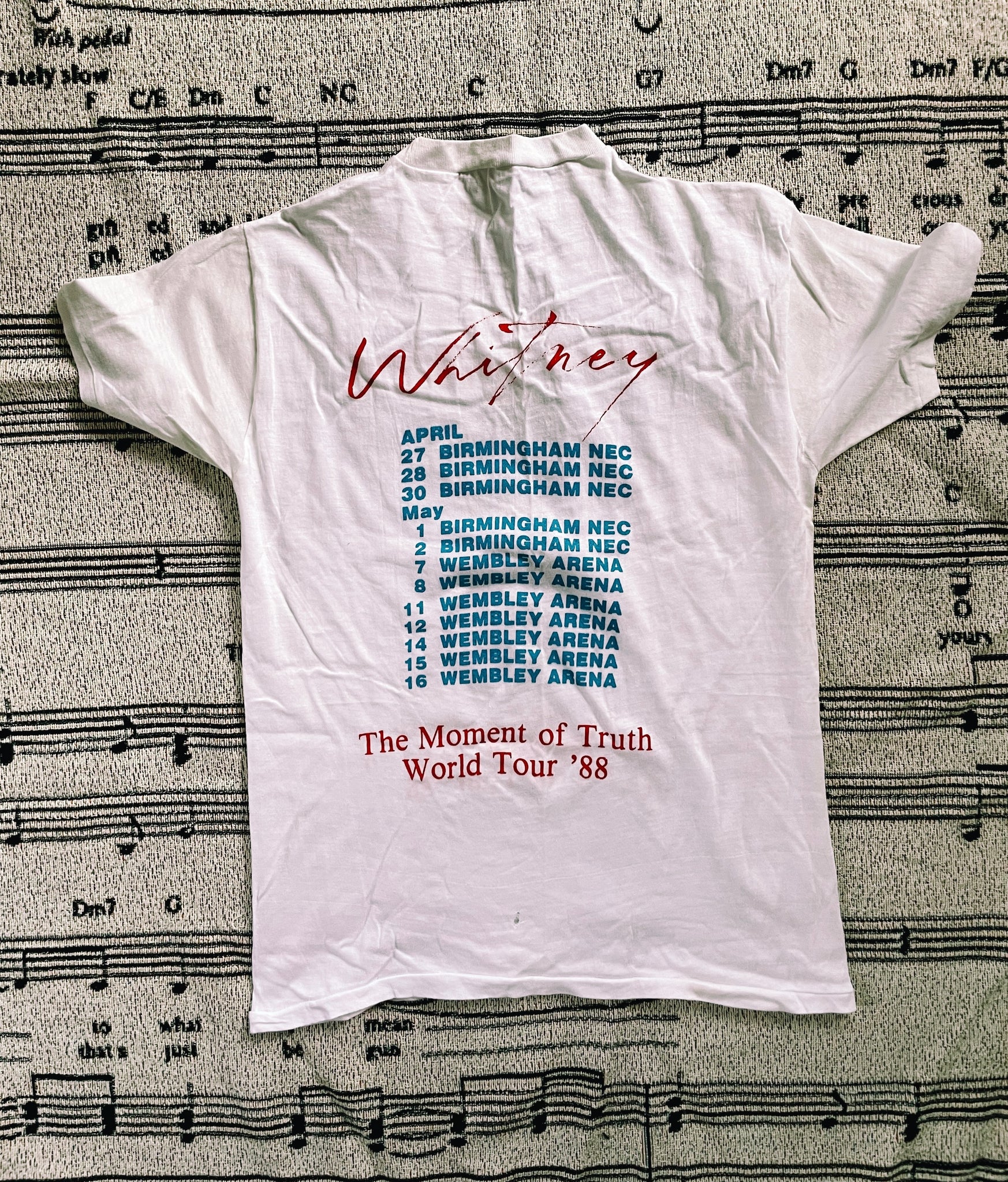 Vintage “Whitney Houston” Concert T-Shirt (1988)