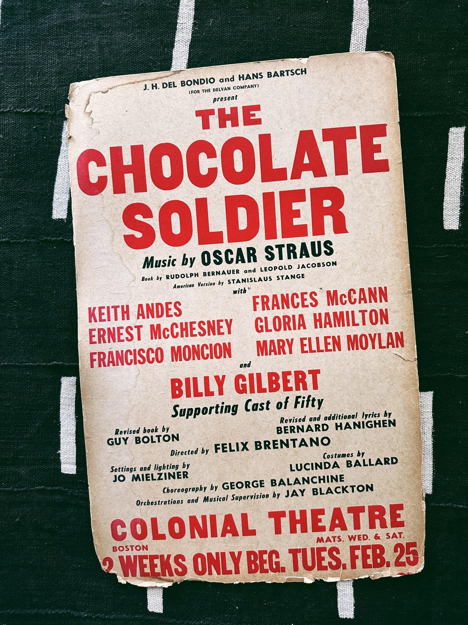 Vintage Chocolate Soldier Film Poster