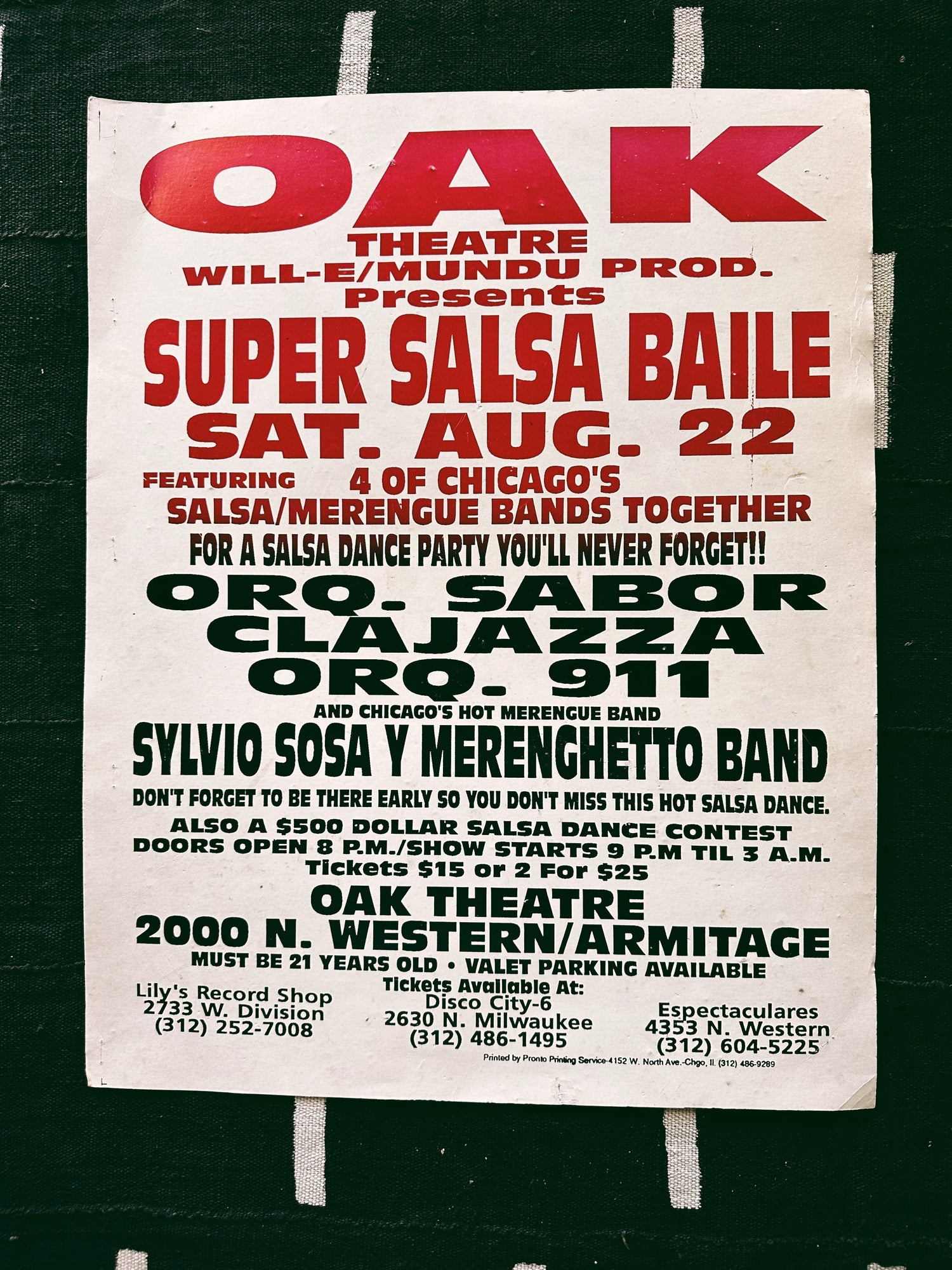 Vintage Super Salsa Baile Party - Chicago Poster (‘90’s + 2000’s)