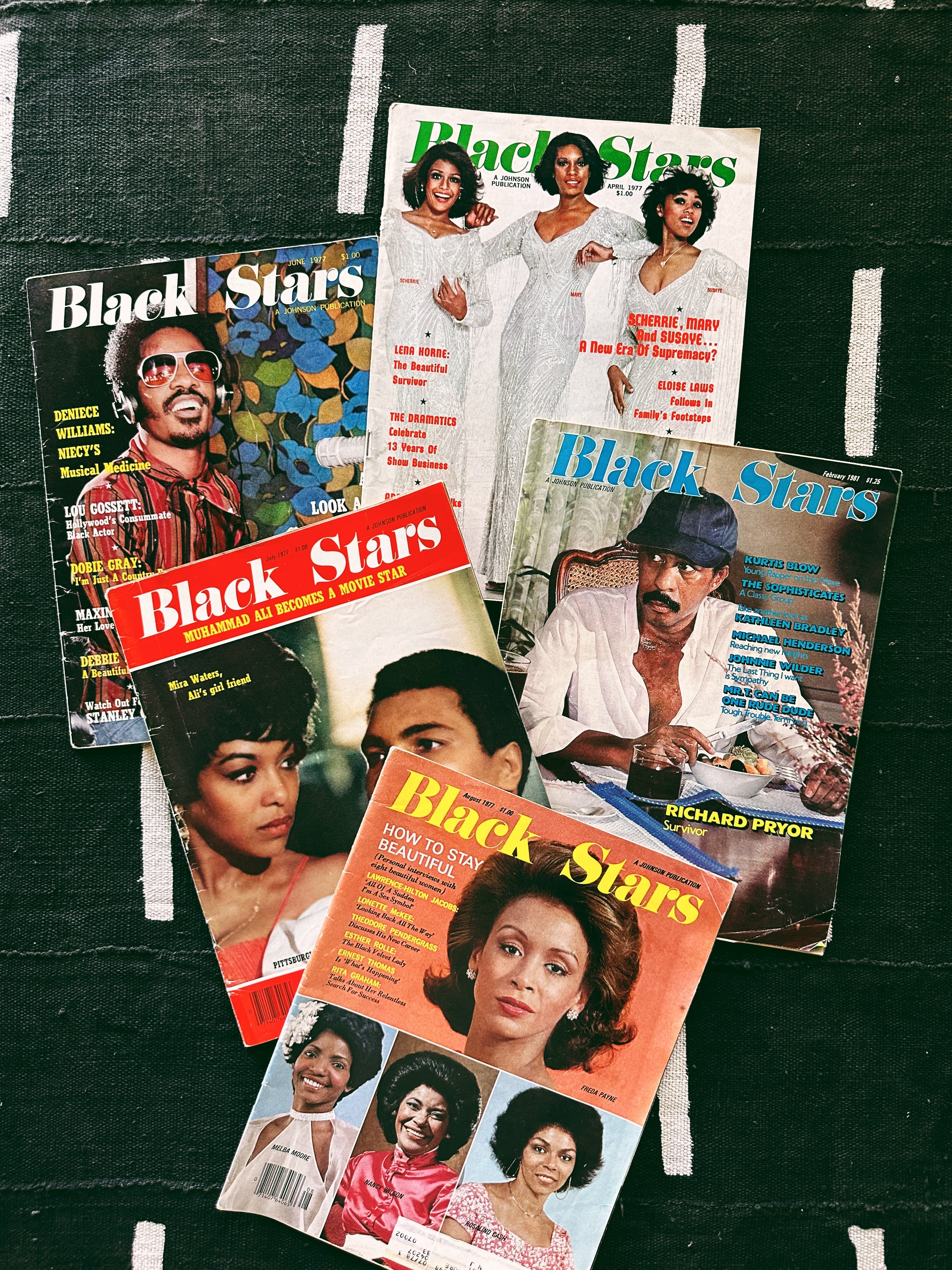 Vintage 1970’s Black Stars Magazines (Please Select)