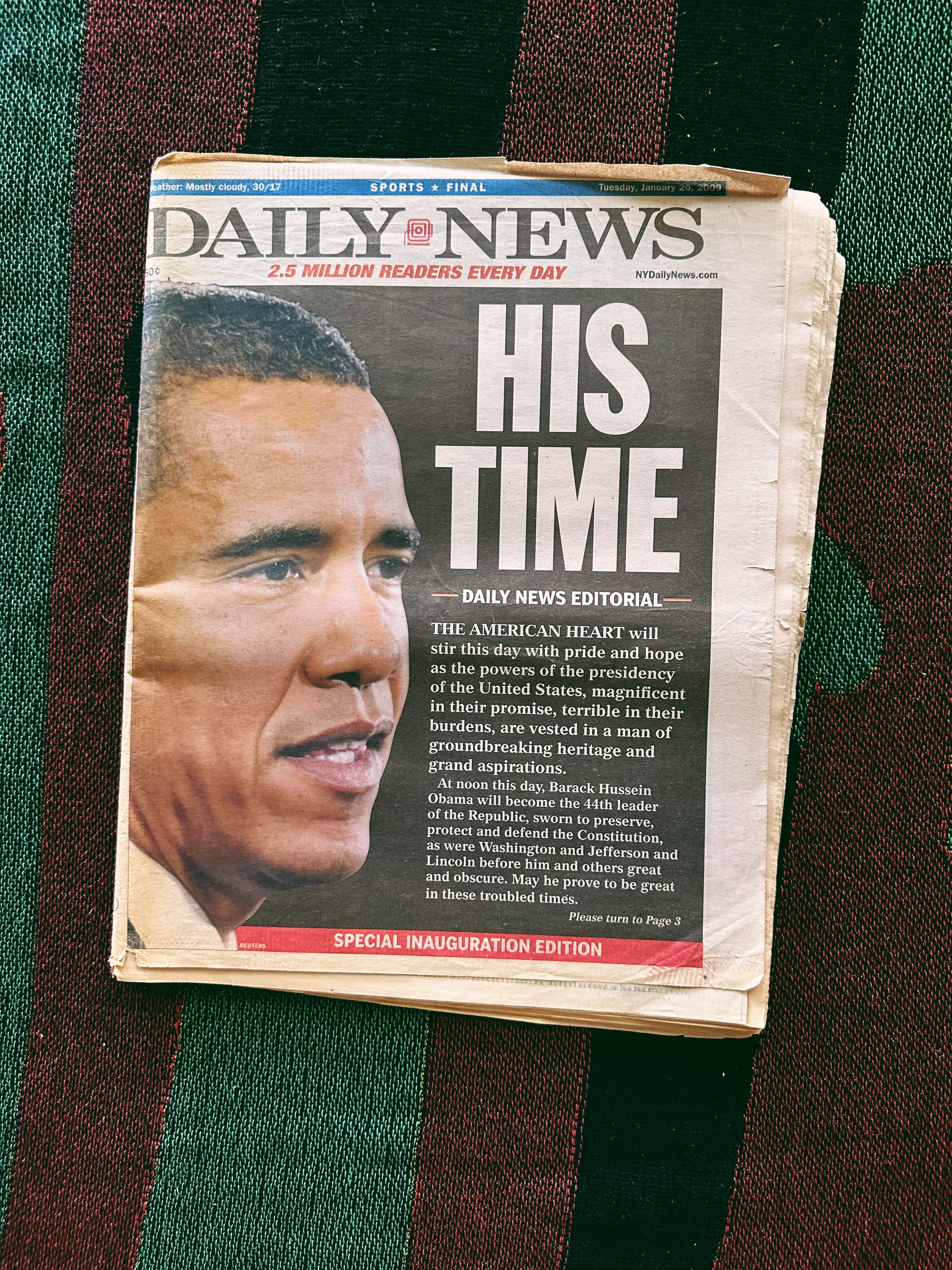 Vintage Assorted Barack Obama Newspapers (Please Select)