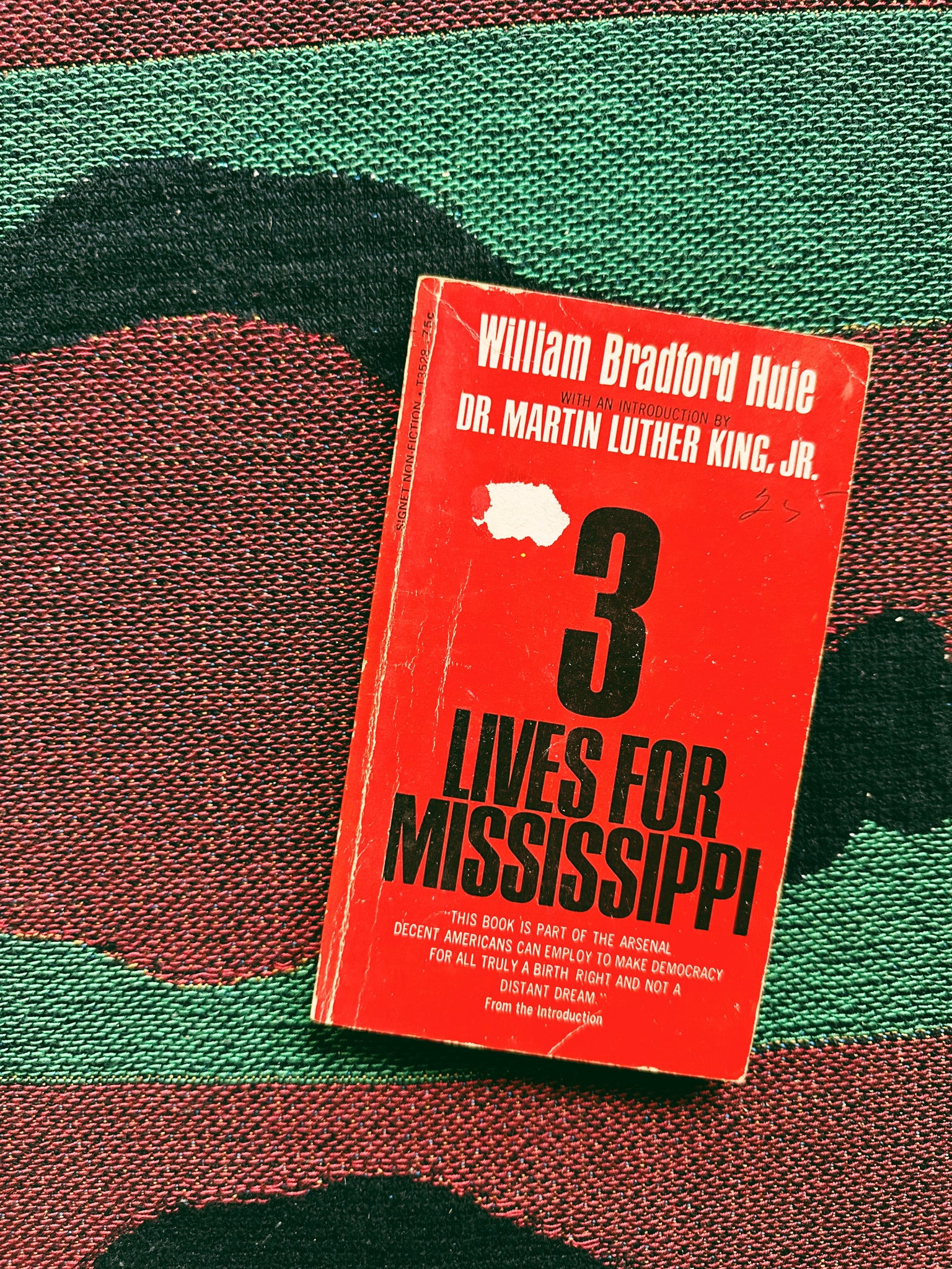Vintage Softcover "3 Lives for Mississippi" by William Hule (1st Ed., 1968)