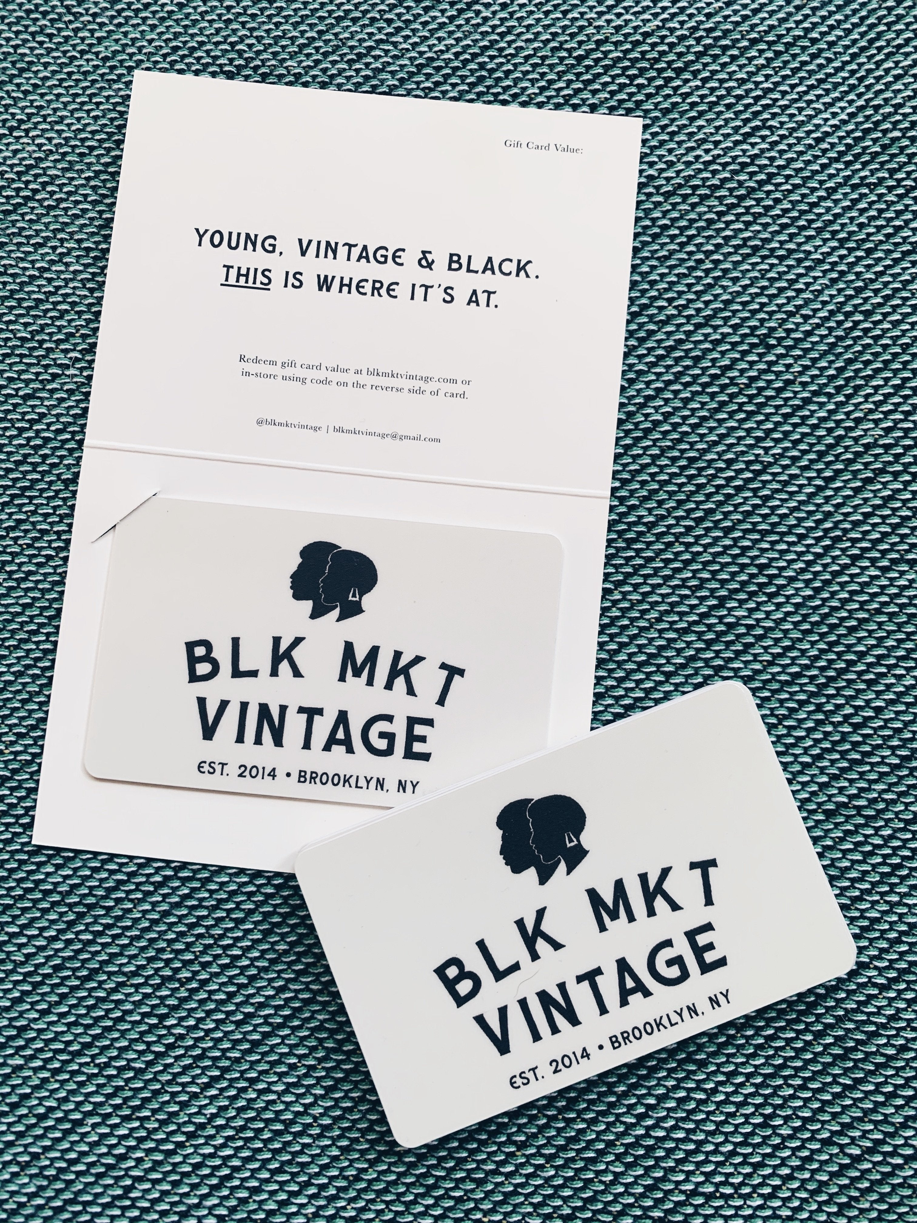 BLK MKT Vintage Plastic Gift Card &amp; Holder