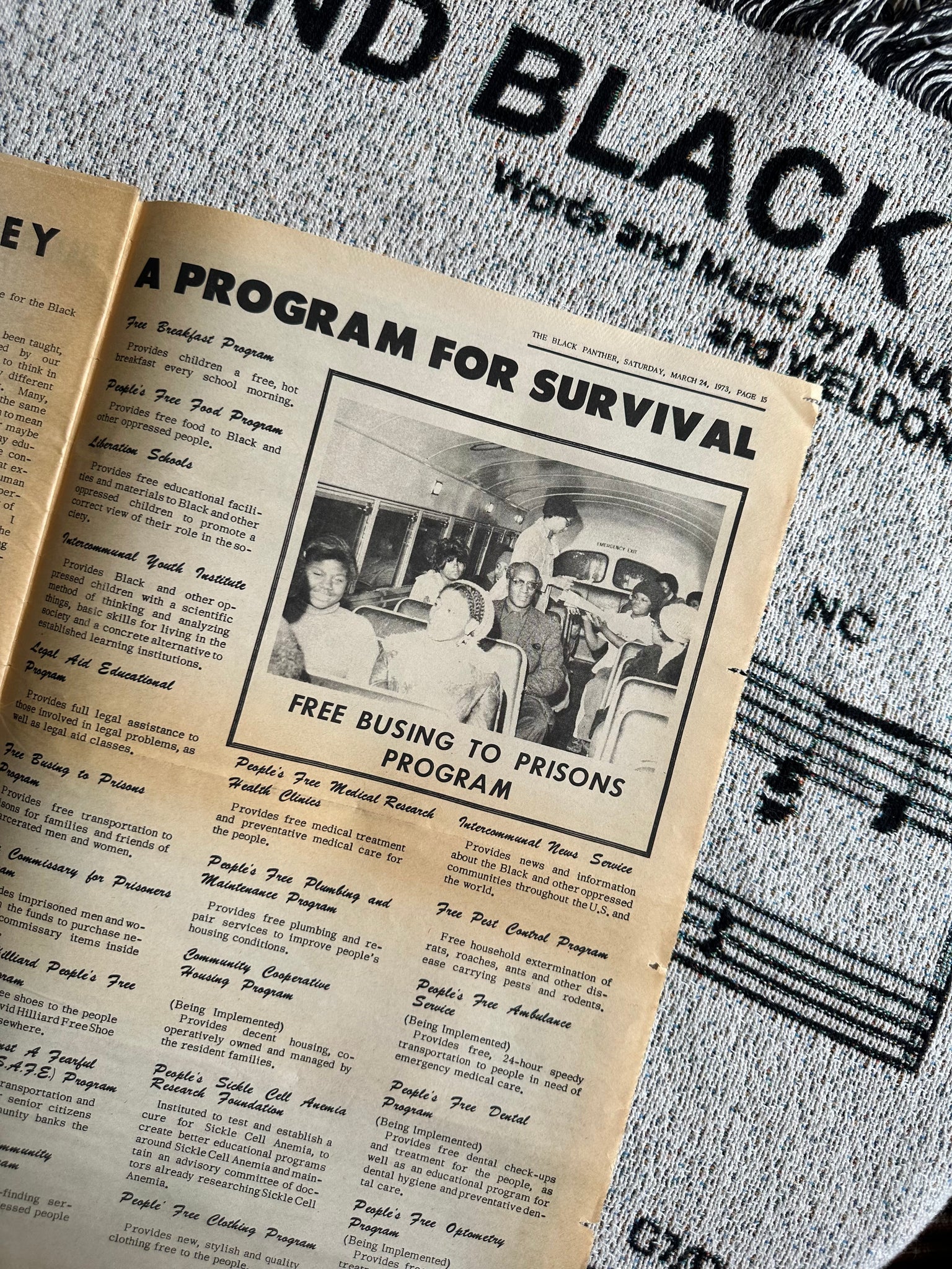 Original Black Panther Party Newspaper // Dellums to Run Issue (1974)