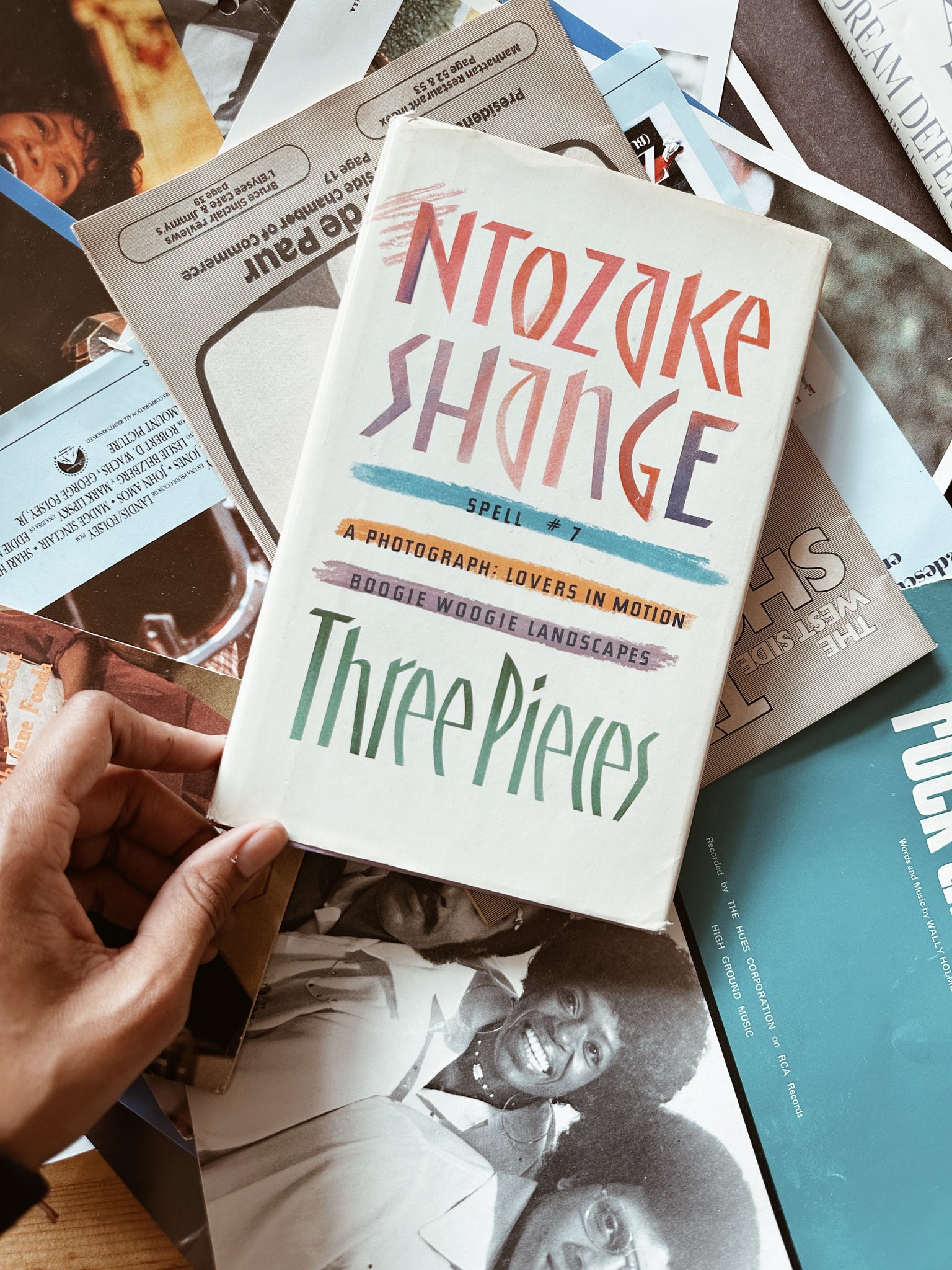 Vintage SIGNED Hardcover “Three Pieces” by Ntozke Shange