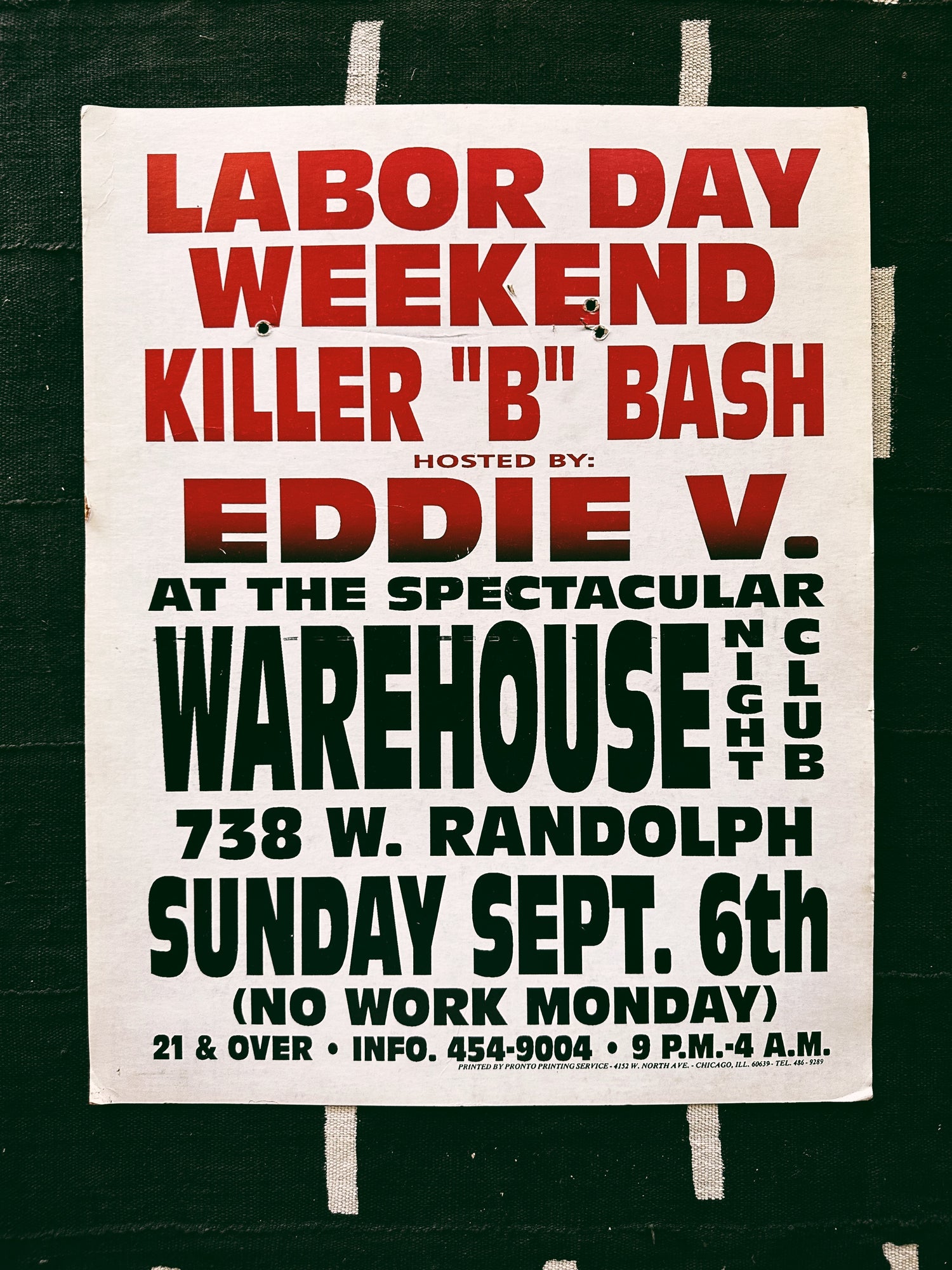 Vintage Labor Day Weekend Party Poster (‘90’s + 2000’s)