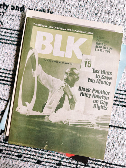 Vintage Issue of "BLK: The National Black Lesbian and Gay Newsmagazine" (Please Select)