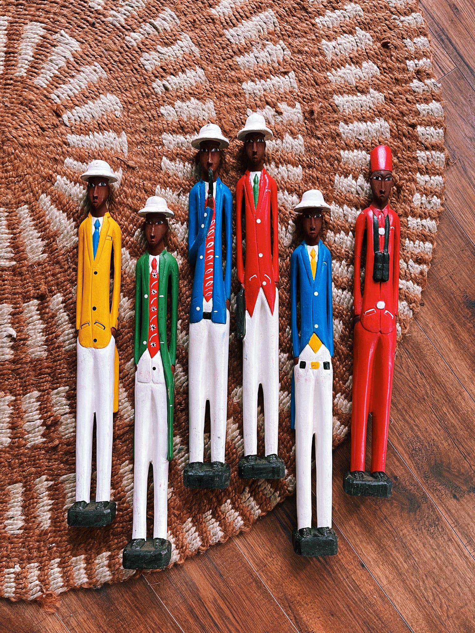 Vintage Cote D'Ivoire Handcarved & Handpainted Colon Statues (Please Select)